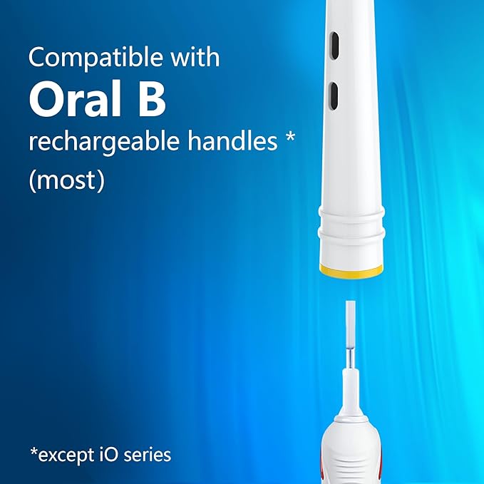 Replacement Toothbrush Heads Compatible with Oral B Electric Toothbrushes, 4 Count, Extra Soft Bristles for Sensitive Gum Care, Refills for Braun Pro Series, Smart Series