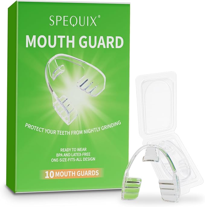 Mouth Guard for Grinding Teeth at Night, 10-Pack Night Guards for Teeth Grinding Comfortable Fit, Universal Size, Individually Wrapped, BPA-Free