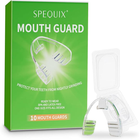 Mouth Guard for Grinding Teeth at Night, 10-Pack Night Guards for Teeth Grinding Comfortable Fit, Universal Size, Individually Wrapped, BPA-Free