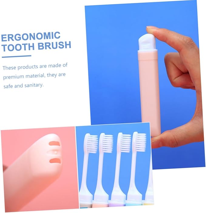 5Pcs Portable Soft Bristle Folding Toothbrushes for Travel and Home Use Wear-Resistant Ergonomic Design Gentle Gums Convenient Compact Suitable for Adults Random Color
