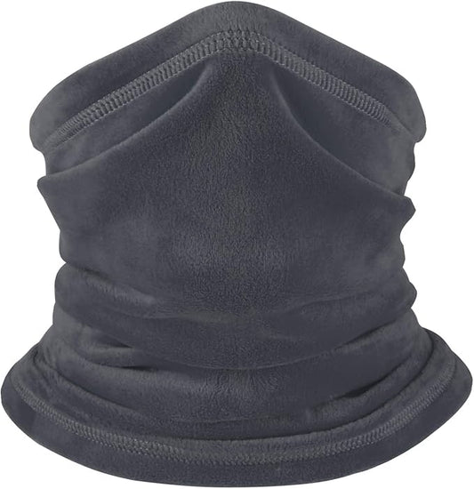 Polar Fleece Neck Warmer - Windproof Winter Neck Gaiter Cold Weather Face Mask For Men Women - 1 Pack