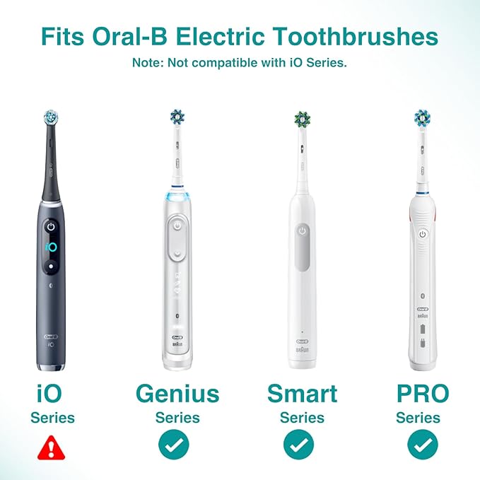 Black Interdental Replacement Brush Heads for Oral-B Electric Toothbrushes (Except The iO Series), 2-Pack, Ideal for Braces, Between Teeth, and Back Teeth Cleaning (2)