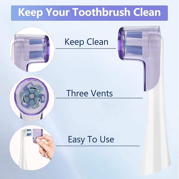 Toothbrush Head Covers for Oral B iO Toothbrush Heads, Toothbrush Caps Suitable for Oral B Round Electric Toothbrush Head, iO Brush Head Covers for Travel & Home (4 Pcs, Colourful)