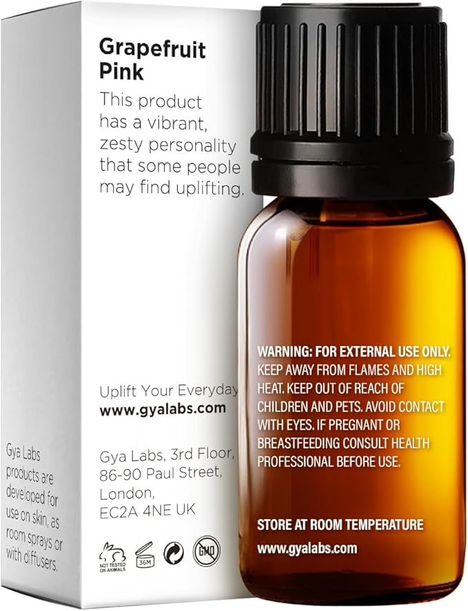 Gya Labs Grapefruit Essential Oil - 0.34 Fl Oz - for Hair, Skin, Diffuser, Aromatherapy & DIY Candle Making Scent