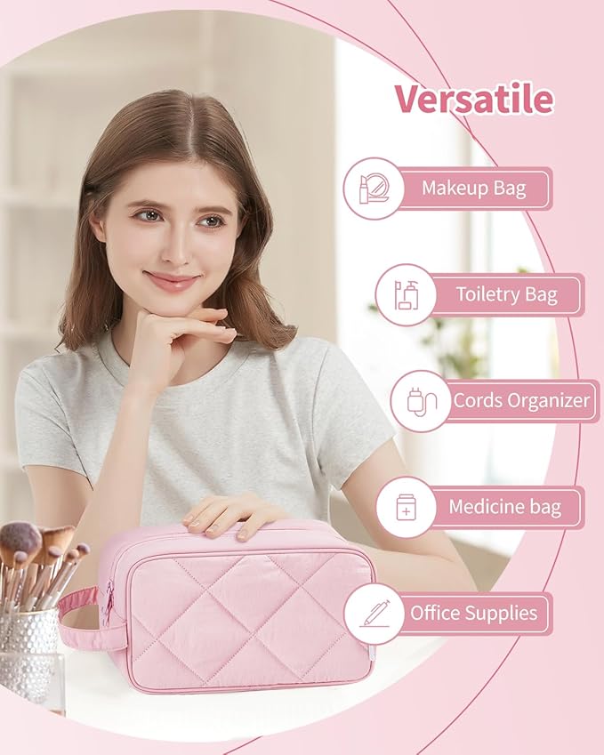 Narwey Travel Toiletry Bag for Women Traveling Dopp Kit Men Travel Bag for Toiletries Cosmetic Bag Makeup Bag Medicine Bag for Traveling