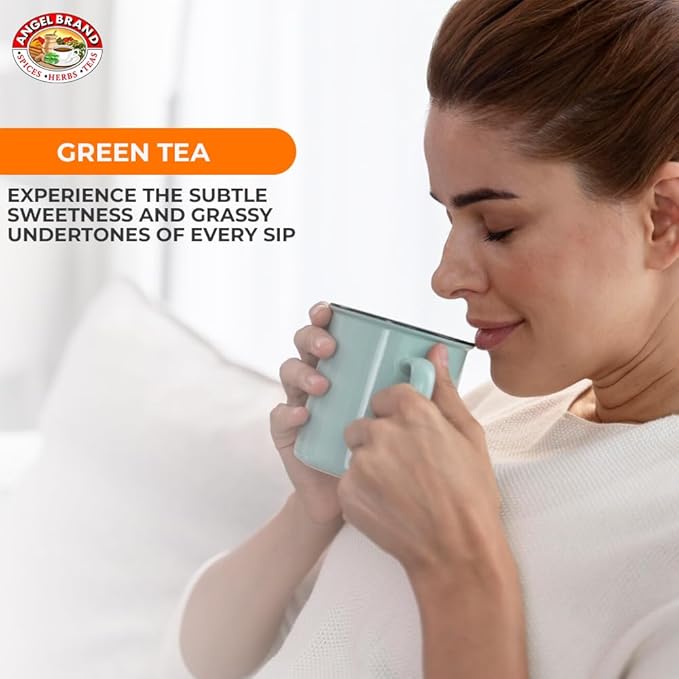 Angel Brand Green Tea –25 bags Premium Loose-Leaf Blend in Tea Bags, Mild Flavor, Easy to Brew