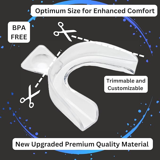 Moldable Teeth Trays for Whitening - 4 Pcs Trays with 2 Pcs Cases - Compatible with Opalescence Teeth Whitening Gel