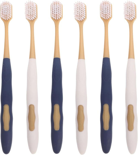 36-Pack Wide Head Toothbrushes Soft Bristle Manual Toothbrushes with Ergonomic Handle for Deep Oral Cleaning Household and Travel Use
