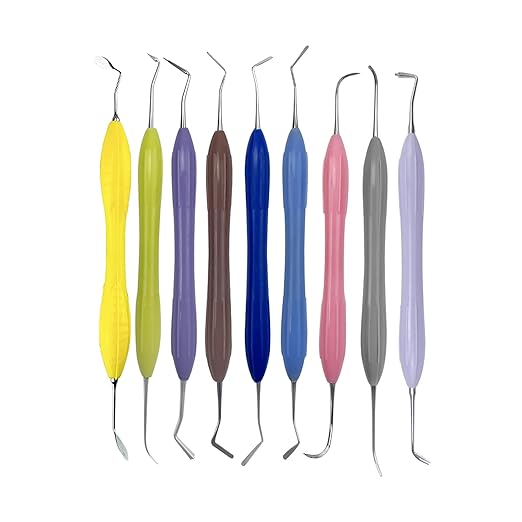 Dental Composite Resin Filling Spatula, YOUYA DENTAL 1PC Resin Filled Restorative Instrument Filler Silicone Handle Spatula Aesthetic Restoration Resin Filler Dentist Tools Dentistry Tools Non-Slip