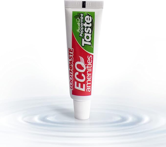 ECO Amenities Travel Size Bulk Toothpaste - 1oz (Bulk Pack - 48 Tubes) Peppermint Toothpaste Travel- Sized for Guests Fresh Scent Hotel Toiletries