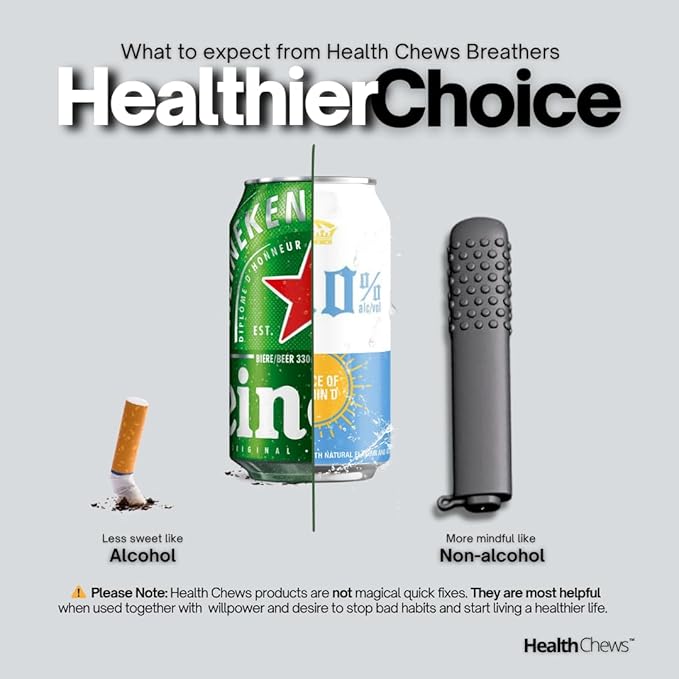 Health Chews Chewable Breather Mint – Natural Aromatherapy Puff Bar Quit Vaping Aid, Nicotine-Free Solution Oral Fixation Relief – Essential Oil Infused Craving Relief & Anxiety Support Tool