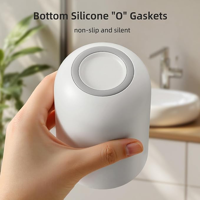 2 PCS Toothbrush Cup 10.5oz Reusable Unbreakable Bathroom Tumbler, Easy to Clean Plastic Bathroom Cup Toothbrush Holder for Bathroom Counter Organizer
