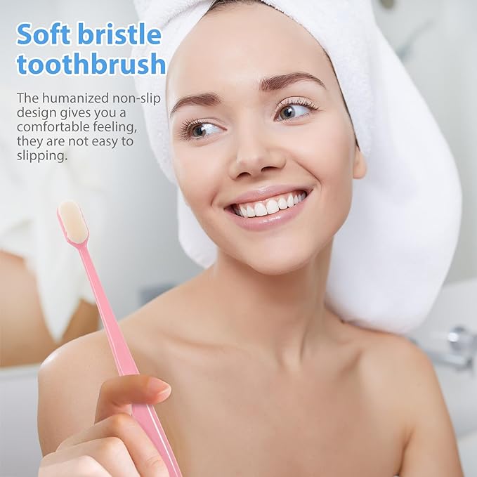 Beaupretty 4Pcs Manual Toothbrush Set Extra Soft Bristles Small Head Durable Teeth Brush for Adults and Travel Oral Cleaning