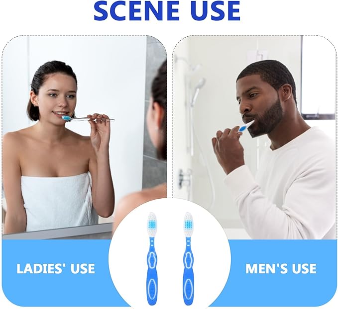HAMPPLIES 10Pcs Small Soft Bristle Manual Toothbrushes Short Handle Portable Prison Use Oral Care Brushes for Personal Hygiene