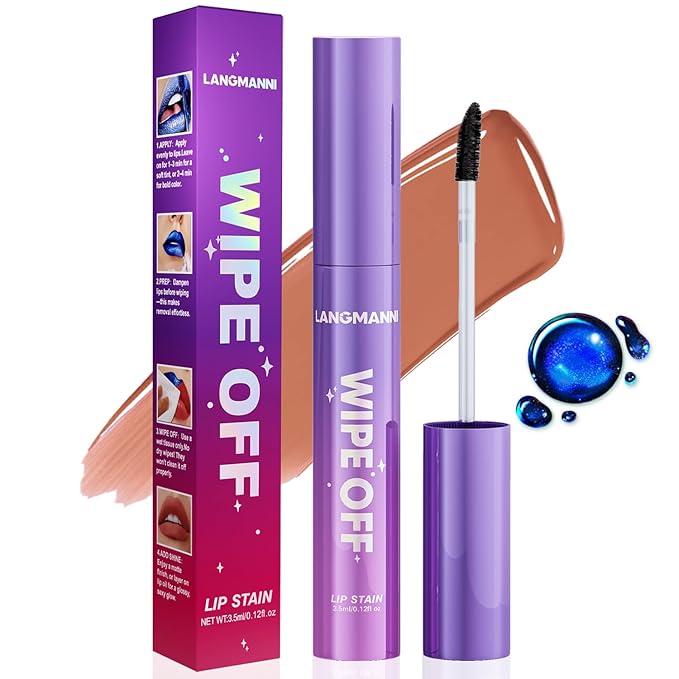 Jolilab Lip Stain Masque,Wipe Off Lip Tint,Waterproof,Transfer proof,Highly Pigmented,Ultra Long Lasting Lip Stain Peel off Makeup With Matte finish for All-day Wear.(#05 CARAMEL BROWN)
