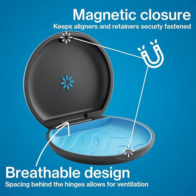 Invisalign Aligner and Retainer Case, Orange Daisy