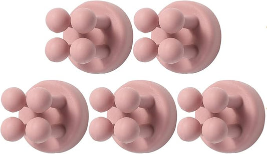 ZEZHOU Good Grips Toothbrush Holders - 5Pcs Self Adhesive Silicone Razor Holder Wall Mounted to Mirror for Shower Hanging Towel, Functional Waterproof Hook for Bathroom Kitchen Living Room Office