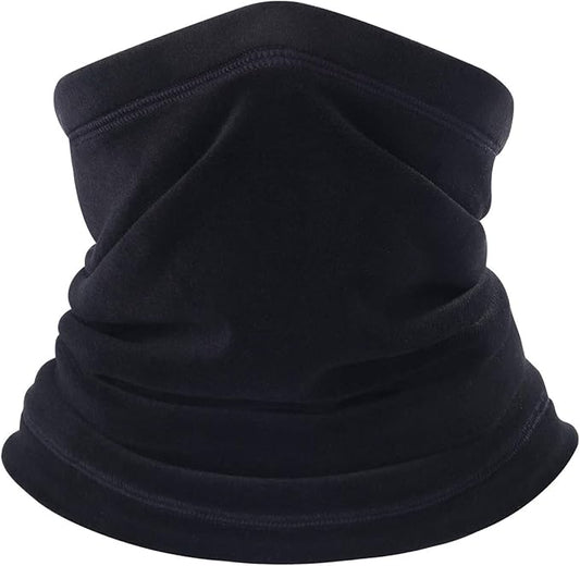 Polar Fleece Neck Warmer - Windproof Winter Neck Gaiter Cold Weather Face Mask For Men Women - 1 Pack