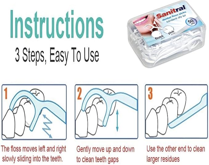 White Glo Professional Choice Extra Strength Whitening Toothpaste 100 ml & Toothbrush (with Sanitral 50 Pcs Dental Floss Stick Included as a Gift)