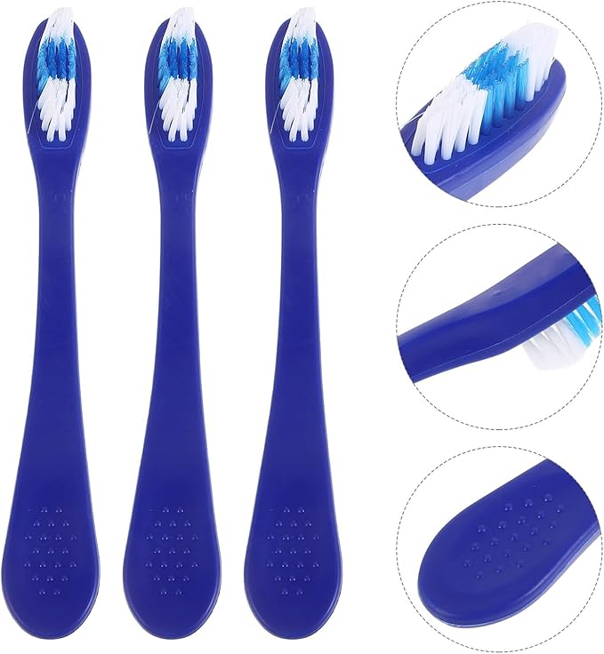 Outanaya 10Pcs Mini Size Disposable Prison Toothbrushes Short Handle 13.5Cm Finger Cuff Oral Cleaning Tools for Hospitals, Detention Centers, and Travel