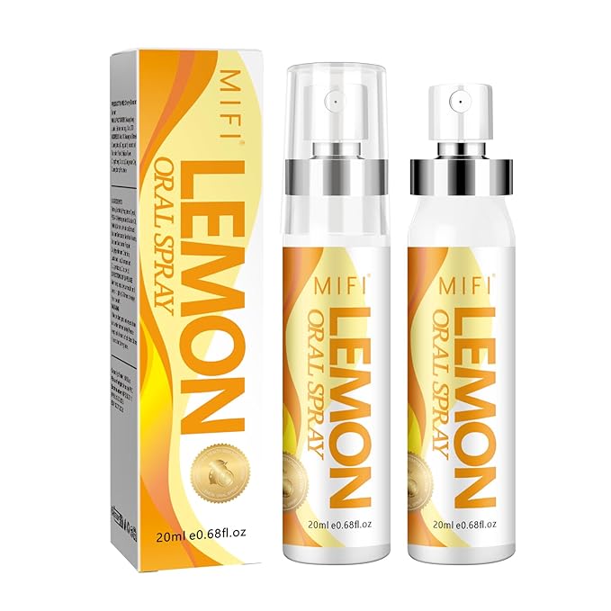 Oral Spray for Adult - Sugar-Free, Breath Freshener Spray, Dry Mouth Spray, Fights Bad Breath, Compact and Portable (Lemon Flavor*2Pack)