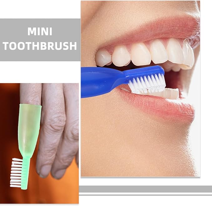 20pcs Mini Finger Toothbrushes Soft Short Handle Detention Use Teeth Cleaning Tools Anti-Self- Dental Brushes for Oral Care
