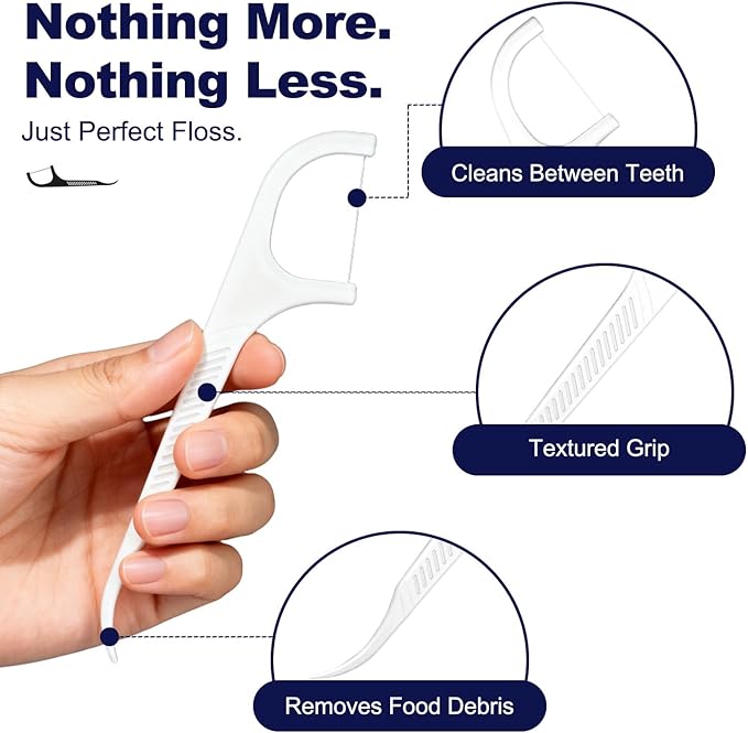 Bulk Dental Floss Picks: Extra Fine Dental Floss for Tight Teeth, Pop-Up Floss Pick Dispenser Refill Bags, Home and Travel Teeth Cleaning