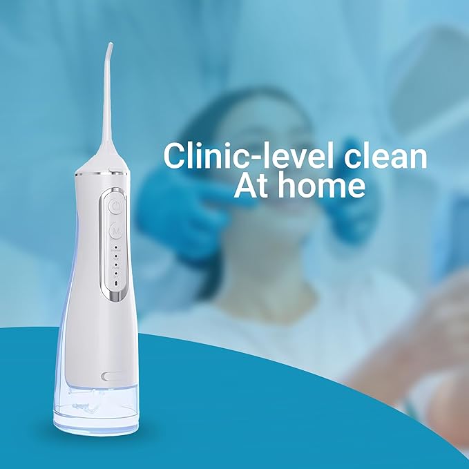 Portable Cordless Water Flosser – 320ml Oral Irrigator for Teeth Cleaning | USB Rechargeable, IPX7 Waterproof, 1400–1800 Pulses/Min | Travel-Friendly Dental Floss Device for Braces & Gums