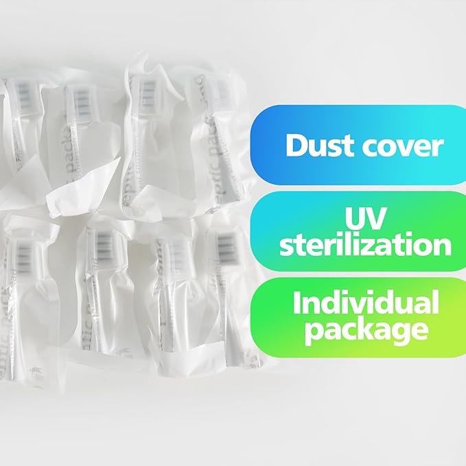 GTHUNDER 8Pcs Electric Toothbrush Heads Suitable for Oclean.with Hygienic Caps,Vacuum-Packed.Fits Adapted for All Oclean Models x pro Elite, X, X Pro,Flow,F1,Air 2(White)