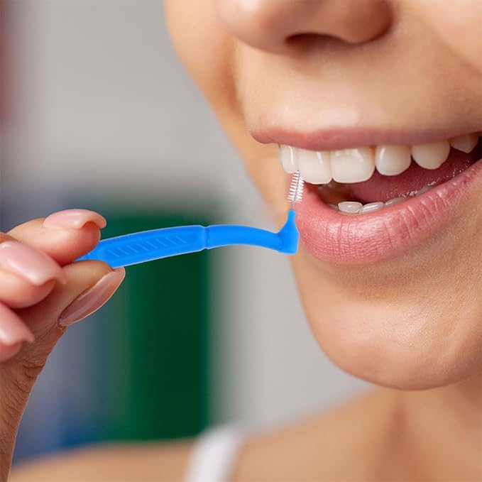 30Pcs Interdental Toothbrush Set Small Head Toothbrush for Braces Oral Cavity Cleaning Tool Ergonomic L-Shaped Brush for Teeth Gap Cleaning at Home and Travel