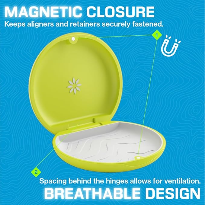 INVISALIGN Aligner and Retainer Case, Lime Green