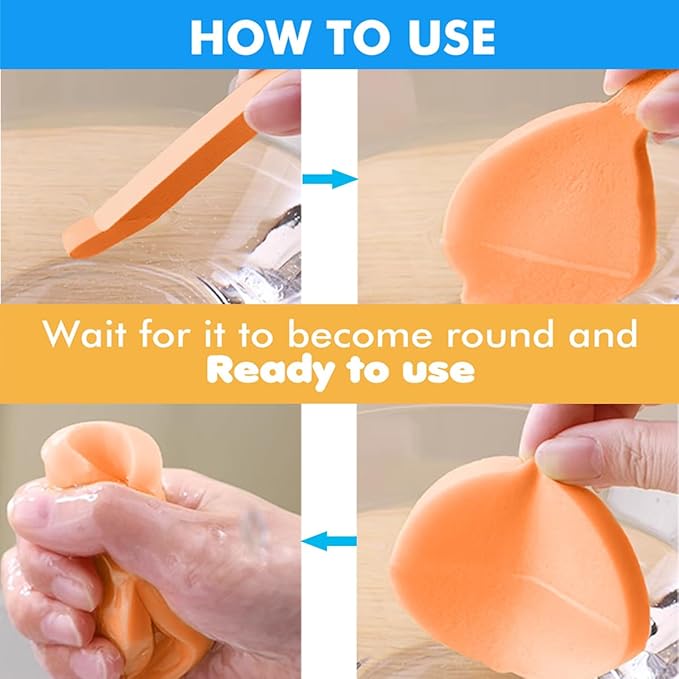 Compressed Facial Sponge,Reusable Makeup Blender 60 Count,Soft Round Wash Sponges for Estheticians Makeup Removal,Face Cleansing Exfoliating Compress Spa Pads for Women,Orange