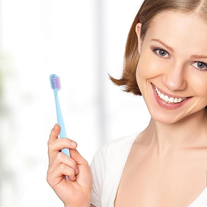 10pcs Soft Bristle Adult Toothbrushes Compact Small Brush Head Portable Manual Toothbrushes for Travel and Daily Oral Cleaning