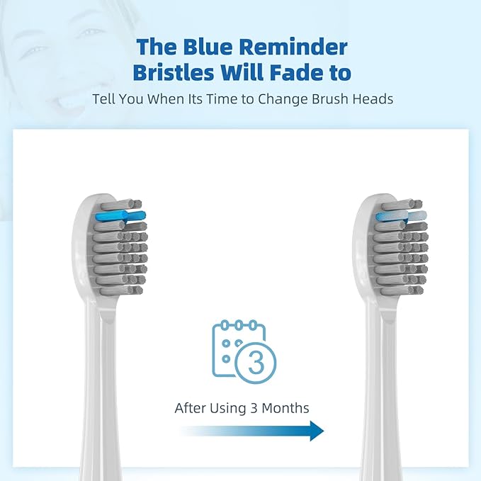 Replacement Flossing Toothbrush Heads(6-pc) Fit for Waterpik Sonic Fusion 2.0 SF-01, SF-02, SF03 & SF-04 Tooth Brush Refill Pisonicleara