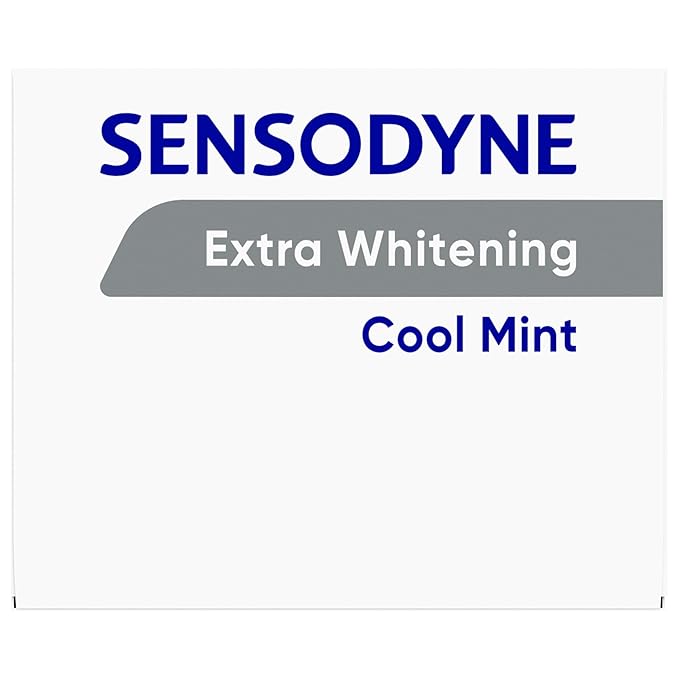 Sensodyne Extra Whitening Toothpaste - Sensitive Teeth & Cavity Prevention | Cool Mint 4oz 4-Pack