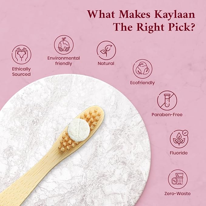 Kalyaan Kids Toothpaste Tablets with Fluoride | Whitening, Sensitivity Relief & Cavity Protection | Chewable, Plastic-Free, Travel-Friendly - Watermelon, 90 Count, Made in USA