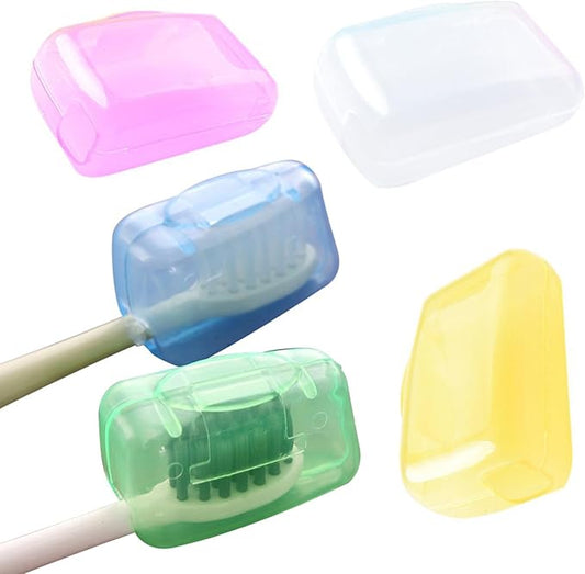 Toothbrush Caps – 5 Piece Dustproof Case, Compact Travel Cover Set, Durable Protective Shell for Hygienic Storage, Lightweight Fit Design | Great for keeping brush heads clean during trips