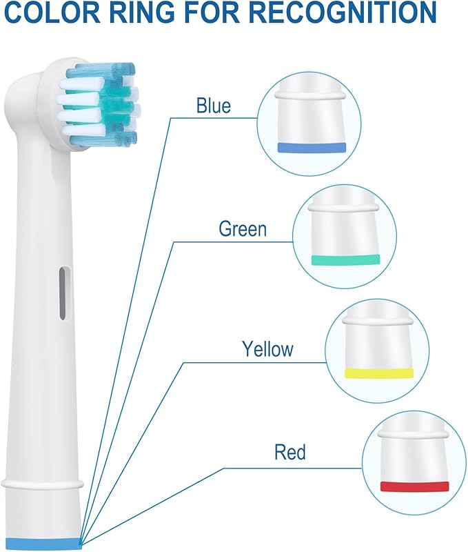 Toothbrush Replacement Heads Refills for Oral B - Precision Clean Brush Head for Gentle & Effective Cleaning and Optimal Dental Care, by DeBizz (16)