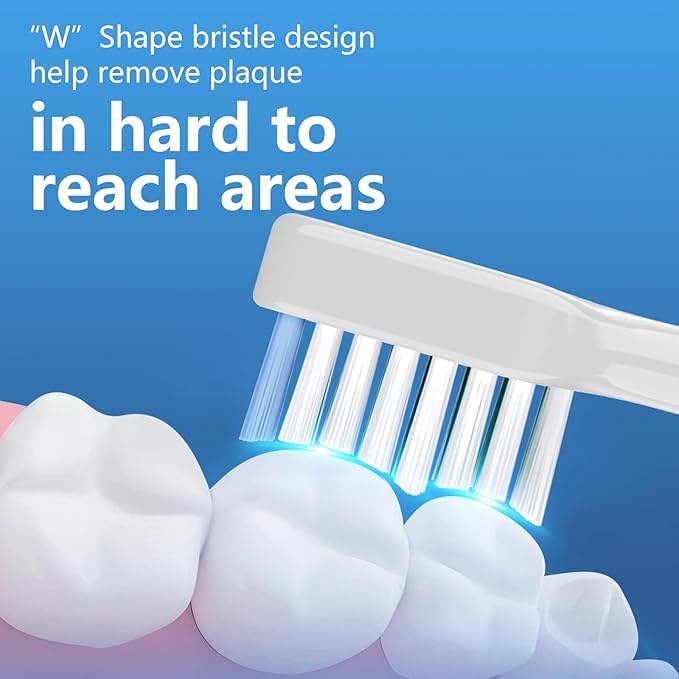 Harobey Replacement Toothbrush Heads for Waterpik Complete Care 5.0/9.0, and Compatible with AquaSonic Duo and Home Dental Center Electric Toothbruh, 10 Count(Pack of 1), White