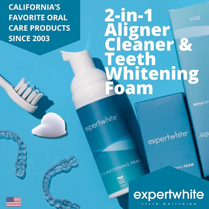 Max HP Foam Aligner & Retainer Cleaner, Teeth Whitening Foam Peroxide Teeth Whitener Foam - freshens Breath, whitens Teeth, eliminates Bacteria, Kills Bad Breath, Suitable Invisalign.