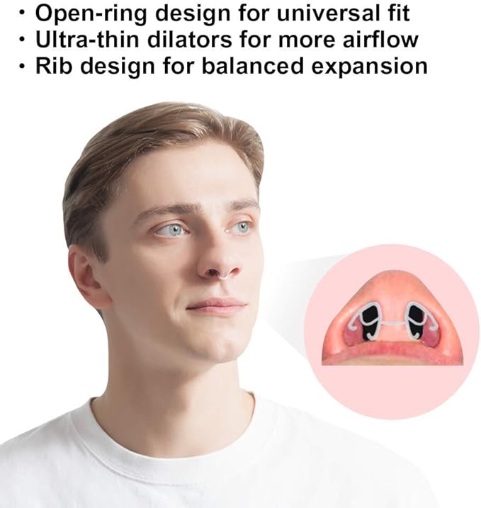 WoodyKnows Ultra-Thin Nasal Dilator, Improves Sleep and Sports Airflow, alleviates Nasal Congestion and Nose-Related snoring, deviated Septum aid (M 3 Pack)