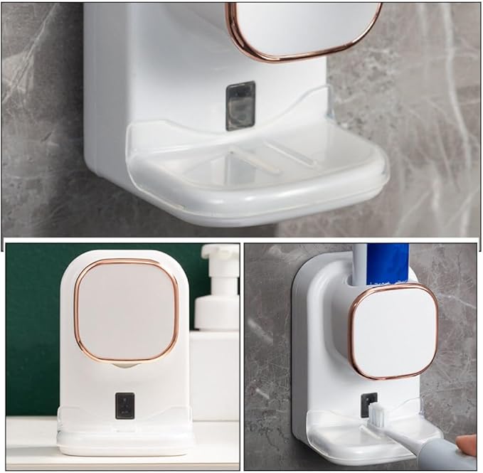 GLEAVI Toothpaste Squeezer Tool Electric Dispenser Squeeze Mount Toothpaste Holder