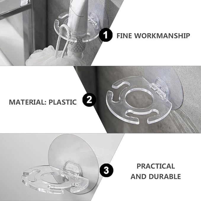 Garneck 5pcs Wall Mounted Toothbrush Organizer Suction Cup Toothbrush Holder Rack for Bathroom Storage Space Saving Dental Rack