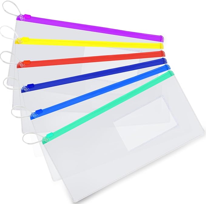 Timgle 200 Pcs Dental Zipper Pouches Zipper Lock Carrying Case with Business Card Holder Clear Toothbrush Pouch for Dental Hygiene Products Office Prizes, Color Random (10 x 4 Inch)