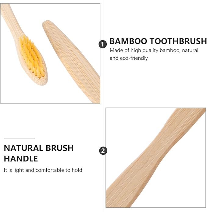 SOLUSTRE Toothbrush Set 10pcs with Soft Wavy Bristles, Fiber and Charcoal Material, Lightweight Manual Toothbrushes for Travel and Personal Oral Care