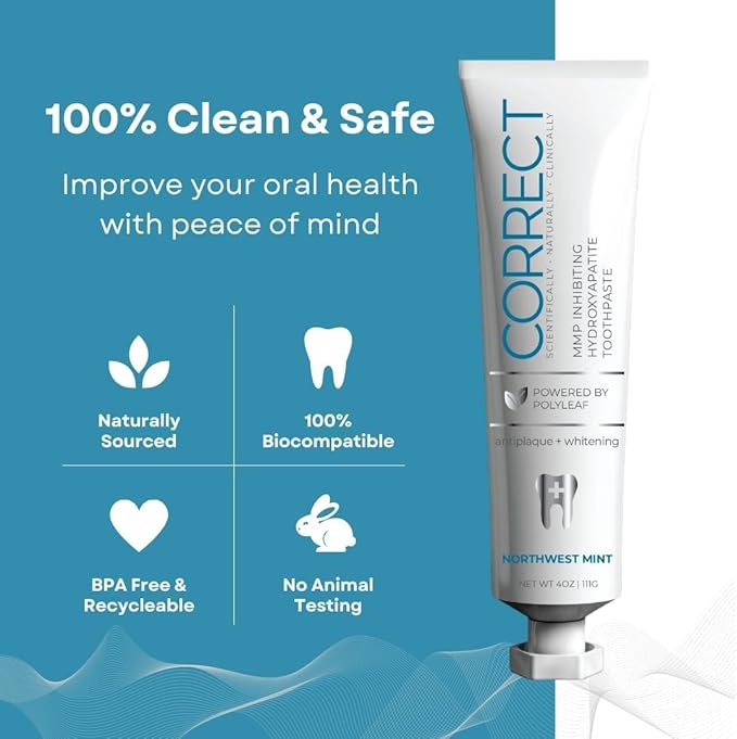 Fluoride-Free Nano-Hydroxyapatite Toothpaste – Whitening, Sensitive Teeth, MMP Inhibiting, Antiplaque, Remineralizing, Created by Doctors + Dentists for Gum Health, SLS-Free, Made in USA, 4oz, 2-Pack