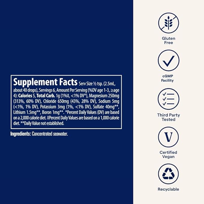 Trace Minerals ConcenTrace Trace Mineral Drops | Supports Energy, Digestion, Bone Health & Hydration, 70+ Ionic Trace Minerals w/ Magnesium, Chloride & Potassium | Keto, Vegan & Non-GMO | 6 Servings