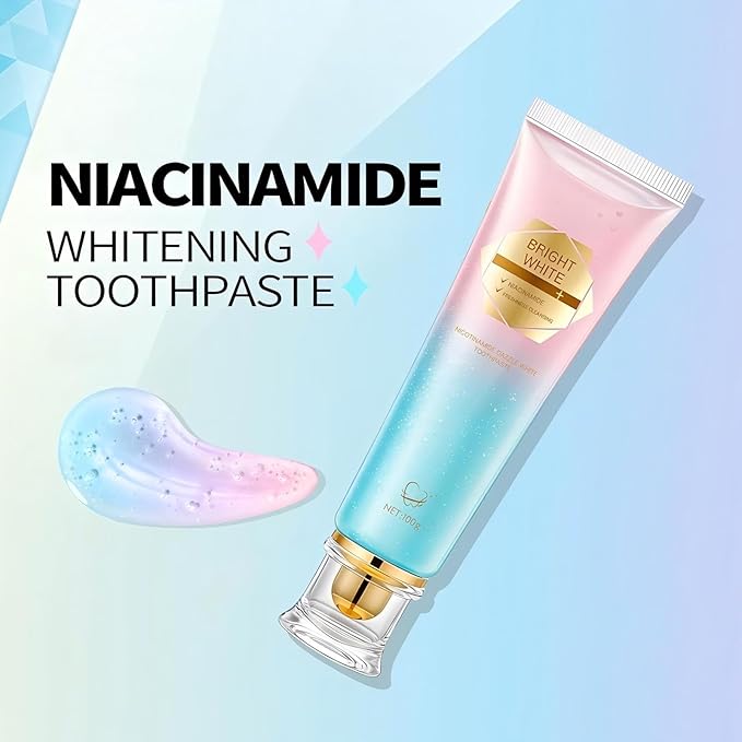 Niacinamide Whitening Toothpaste, Niacinamide Toothpaste with Natural Gentle Care Deep Stain Removal Clean, Fluoride-Free Formula is Suitable for Sensitive Teeth (2)