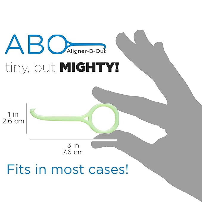 Aligner-B-Out v2 | Groovy Green 4 Pack | Invisalign Remover Tool & Aligner Remover Tool For All Aligners & Removable Retainers | Orthodontist Recommended Invisalign Accessories