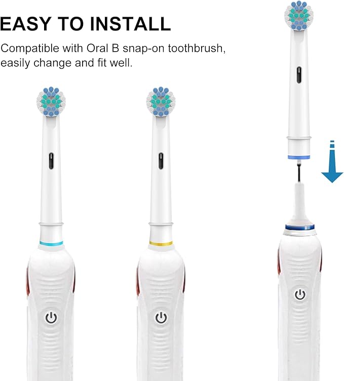 Toothbrush Heads for Oral B, 20 Pack Professional Electric Toothbrush Replacement Heads Medium Soft Dupont Bristles Replacement Toothbrush Heads Precision Clean Brush Heads Refills